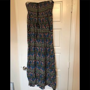 Band of Gypsies print maxi dress. Sz Med.